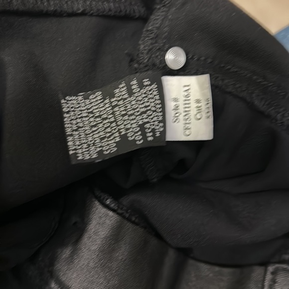 Nordstrom 1822 Denim High Waist Coated Leather Ankle Skinny - Picture 12 of 16